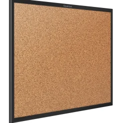 Bulletin*Quartet Classic Cork Bulletin Board, Black Frame, 2'W x 1.5'H (2301B)
