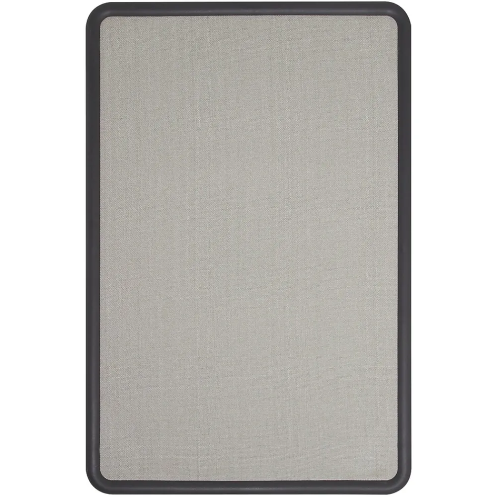 Bulletin*Quartet Contour Fabric Bulletin Board, Black Frame, 3'H x 4'W (7694G)