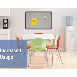 Bulletin*Quartet Contour Fabric Bulletin Board, Black Frame, 2'H x 3'W (7693G)