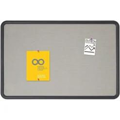 Bulletin*Quartet Contour Fabric Bulletin Board, Black Frame, 2'H x 3'W (7693G)