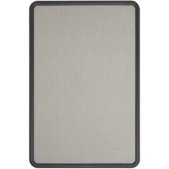 Bulletin*Quartet Contour Fabric Bulletin Board, Black Frame, 2'H x 3'W (7693G)
