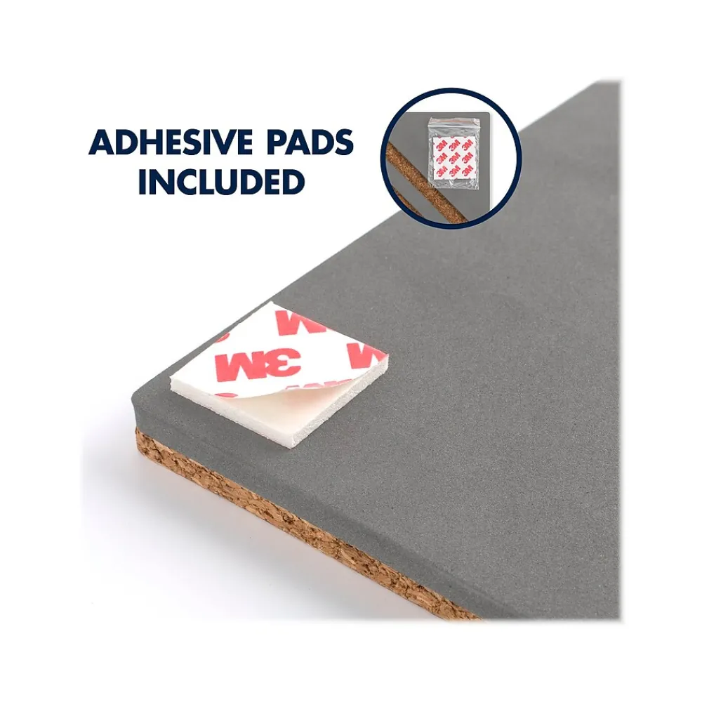 Bulletin*Quartet Cork and EVA Foam Tiles, 0.5' x 0.5', 2/Pack (Q190606F00-STPR)