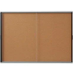 Bulletin*Quartet Cork Bulletin Board, Aluminum Frame, 5' x 3' (EISC3956)