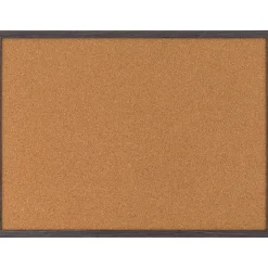 Bulletin*Quartet Cork Bulletin Board, Gray Frame, 2' x 1.5' (Q192317W00-STPR)