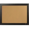 Bulletin*Quartet Cork Bulletin Board, Black Frame, 11"H x 17"W (79279)
