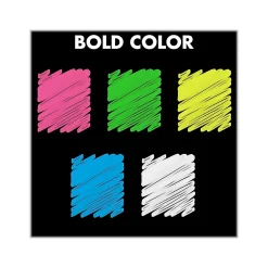 Markers|Quartet Dry Erase Markers, White/Neon Pink/Neon Green/Neon Blue/Neon Yellow, 6/Pack (79559Q)