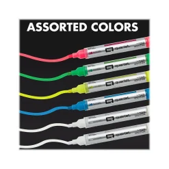 Markers|Quartet Dry Erase Markers, White/Neon Pink/Neon Green/Neon Blue/Neon Yellow, 6/Pack (79559Q)