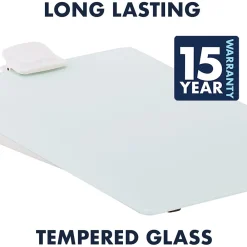 Dry Erase*Quartet Glass Dry-Erase Desktop Easel, White Surface, Frameless, 9