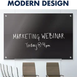 Dry Erase*Quartet Infinity Magnetic Glass Dry-Erase Whiteboard, Black, 3' x 2' (G3624B)