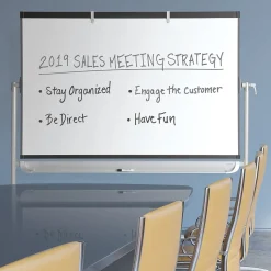 Dry Erase*Quartet Prestige 2 Magnetic Mobile Presentation Whiteboard Easel, 6' x 4' (ECM64P2)