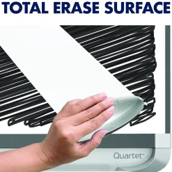 Dry Erase*Quartet ® Prestige® 2 Magnetic Mobile Presentation Whiteboard Easel, 3' x 2' (ECM32P2)