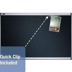 Bulletin*Quartet Prestige Foam Bulletin Board, Aluminum Frame, 2'H x 3'W (QTB343A)