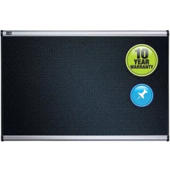 Bulletin*Quartet Prestige Foam Bulletin Board, Aluminum Frame, 3'H x 4'W (B344A)