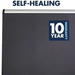 Bulletin*Quartet Prestige Plus Magnetic Fabric Bulletin Board, Aluminum Frame, 4'H x 6'W (MB547A)