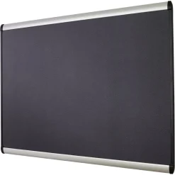 Bulletin*Quartet Prestige Plus Magnetic Fabric Bulletin Board, Aluminum Frame, 4'H x 6'W (MB547A)