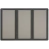 Bulletin*Quartet Radius Fabric Enclosed Bulletin Board, Graphite Frame, 4'H x 6'W (2367L)