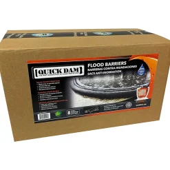 Quick Dam Water Flood Barrier, 120", Up to 8 Gal., 8/Box (QD610-8)