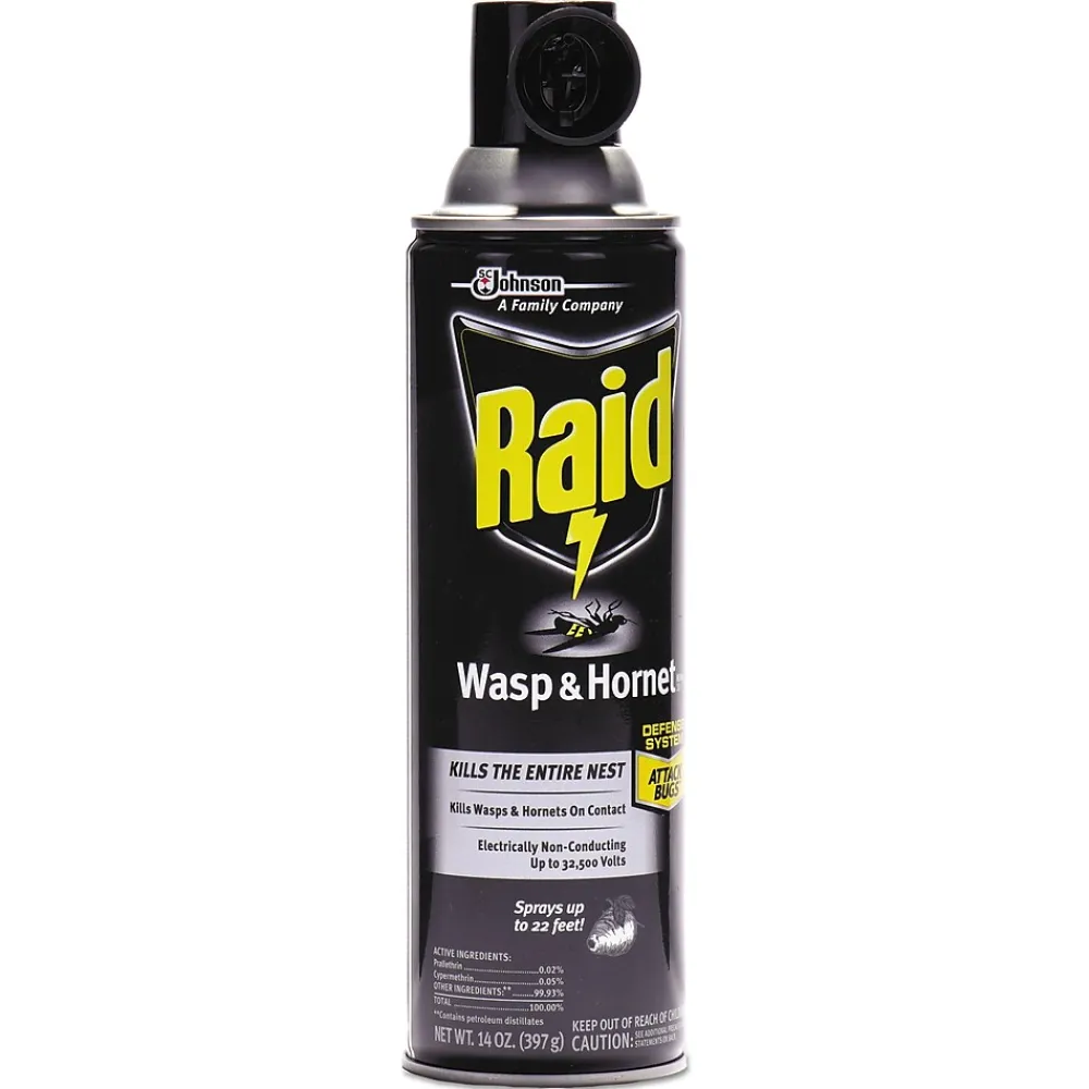 Raid Wasp and Hornet Killer, 14 oz. Aerosol Spray, 12/Carton (SJN668006)