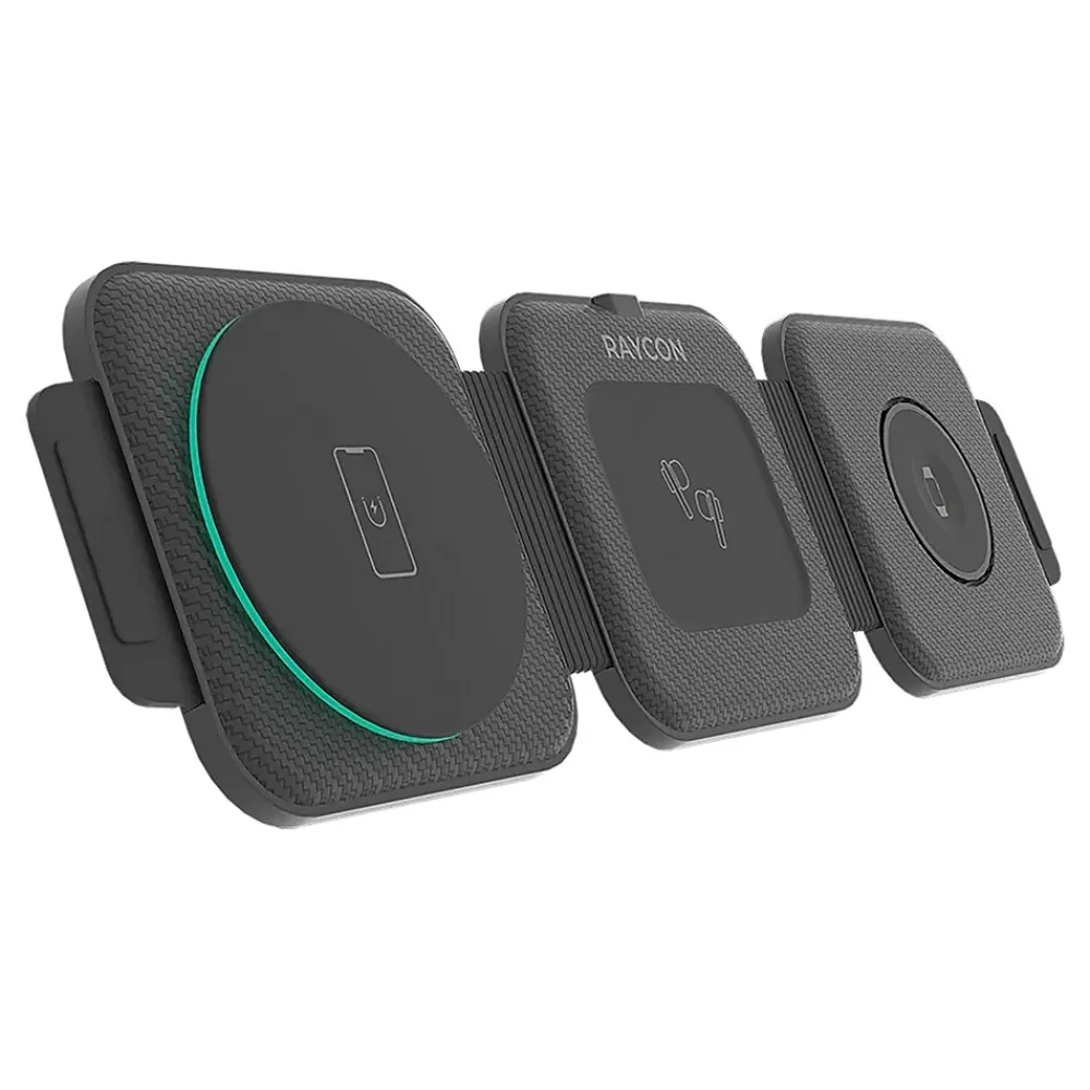 The Magic Pad Pro 3-in-1 Magnetic Wireless Charging Station, Black (RAPWIR300-23E-BLA)<Raycon Discount