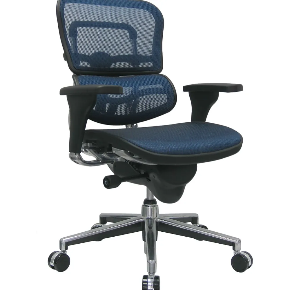 Office Chairs*RAYNOR GROUP Raynor Eurotech Ergo human Mesh Mid Back Task Chair, Blue