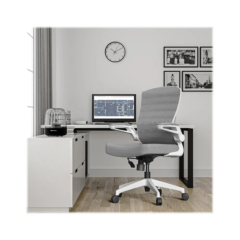 Office Chairs*RAYNOR GROUP ION Fabric Task Chair, Gray/White (ION-WH-GRY)