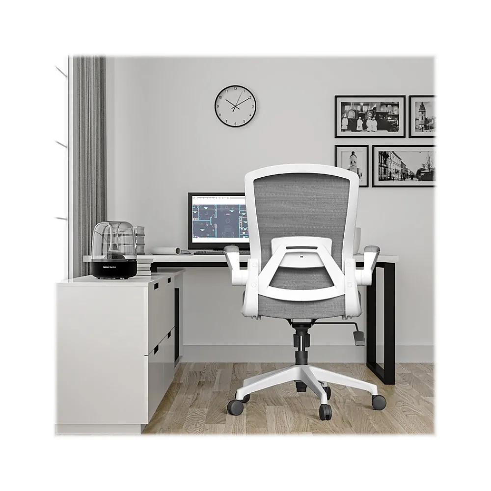 Office Chairs*RAYNOR GROUP ION Fabric Task Chair, Gray/White (ION-WH-GRY)