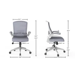 Office Chairs*RAYNOR GROUP ION Fabric Task Chair, Gray/White (ION-WH-GRY)