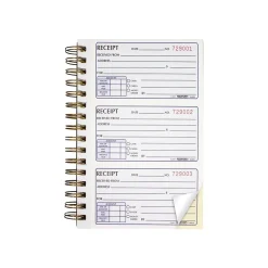 Accounting & Record Journals*Rediform Gold Standard 2-Part Carbonless Receipts Book, 5"L x 2.75"W, 225 Forms/Book (8L829)