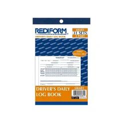 Business Forms*Rediform 2-Part Carbon Driver's Daily Logs, 5.5"L x 7.88"W, 31 Sets/Book (6K681)