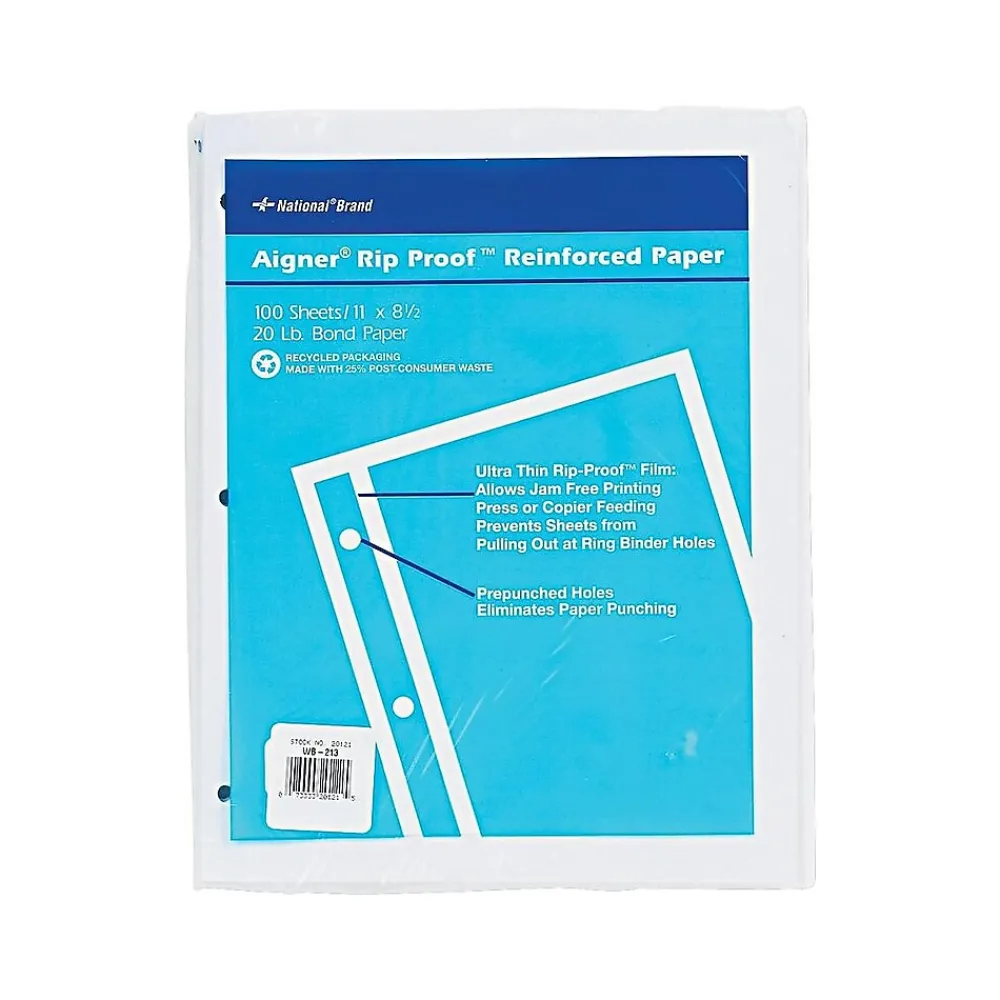 Filler Paper|National Brand Rediform Unruled Filler Paper, 11" x 8.5", White, 100/Pack (20121)