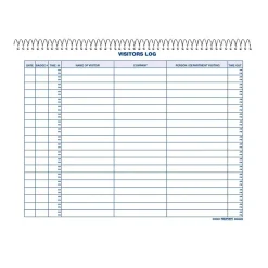 Accounting & Record Journals*Rediform Visitors Log Book, 11