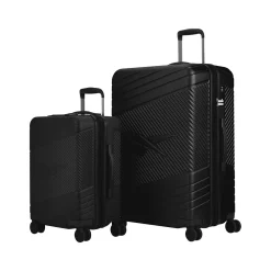 2-Piece Hardside Spinner Carry-On Luggage Set, TSA Checkpoint Friendly, Black (HLG2102RB-BLACK)<Reebok Clearance
