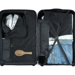 2-Piece Hardside Spinner Carry-On Luggage Set, TSA Checkpoint Friendly, Black (HLG2102RB-BLACK)<Reebok Clearance