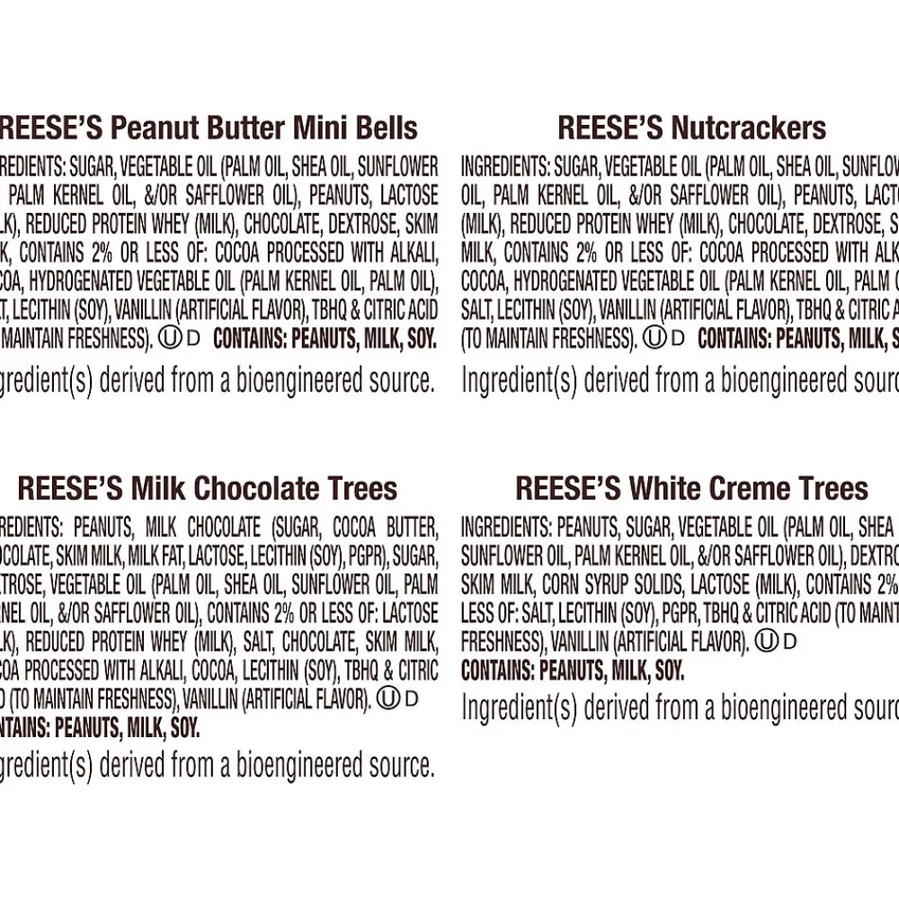 Reese's Assorted Flavored Peanut Butter Shapes Christmas Candy Bag, 35 oz (HEC95345)