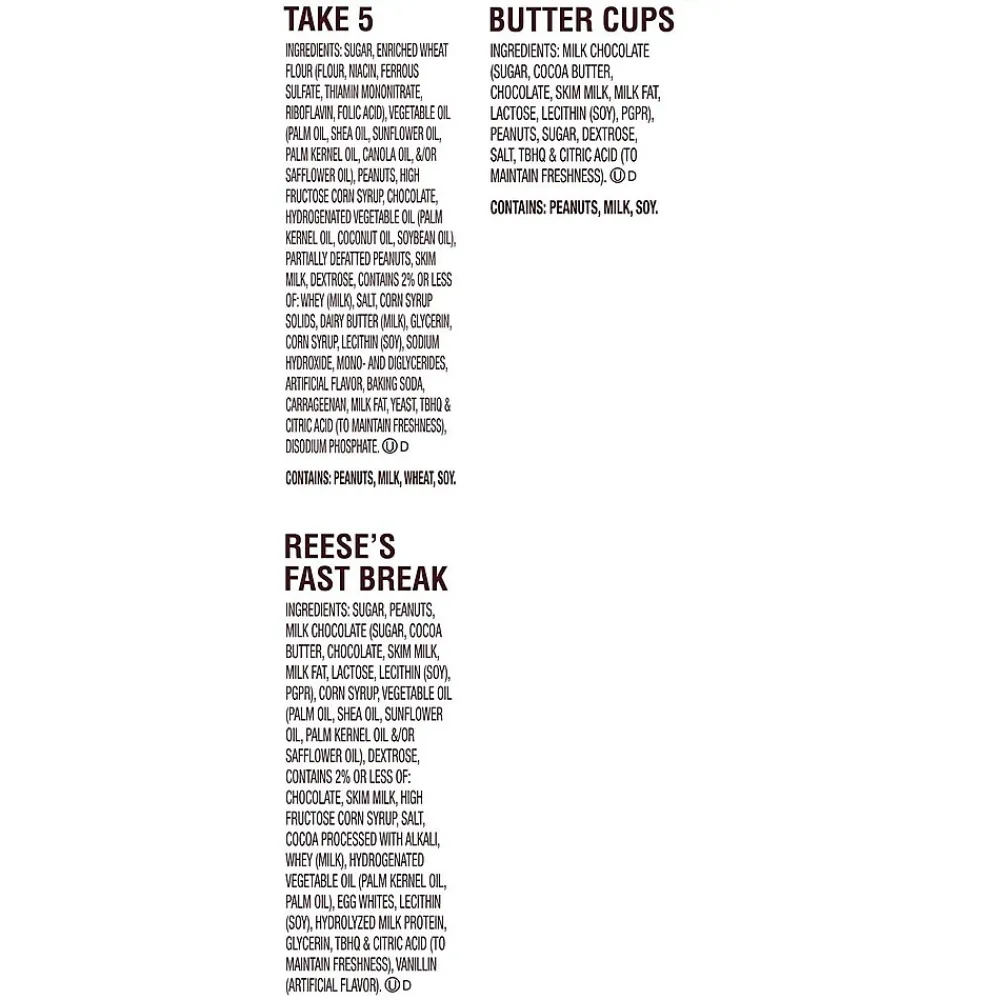 Reese's Milk Chocolate Peanut Butter Assortment Snack Size Candy, Individually Wrapped, 32.06 oz, Bulk Party Bag (3400093922)