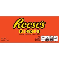 Reese's Pieces Peanut Butter Milk Chocolate Pieces, 4 oz., 12/Carton (HEC11470)