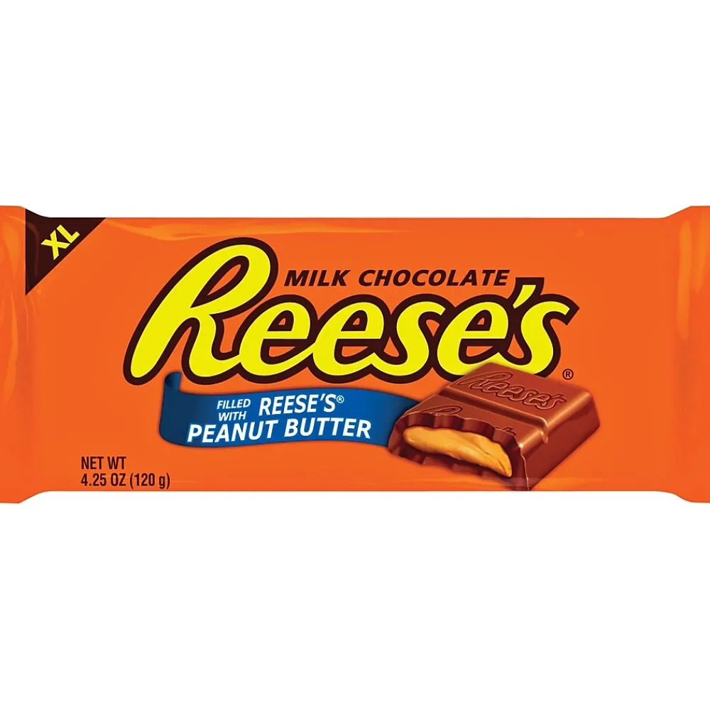 Reese's XL Peanut Butter Milk Chocolate Candy Bar, 4.25 oz., 12/Carton (HEC44266)