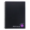 Notepads|RE-FOCUS THE CREATIVE OFFICE on the GO Notepad, College Ruled, Black, 142 Sheets/Pad (88001)