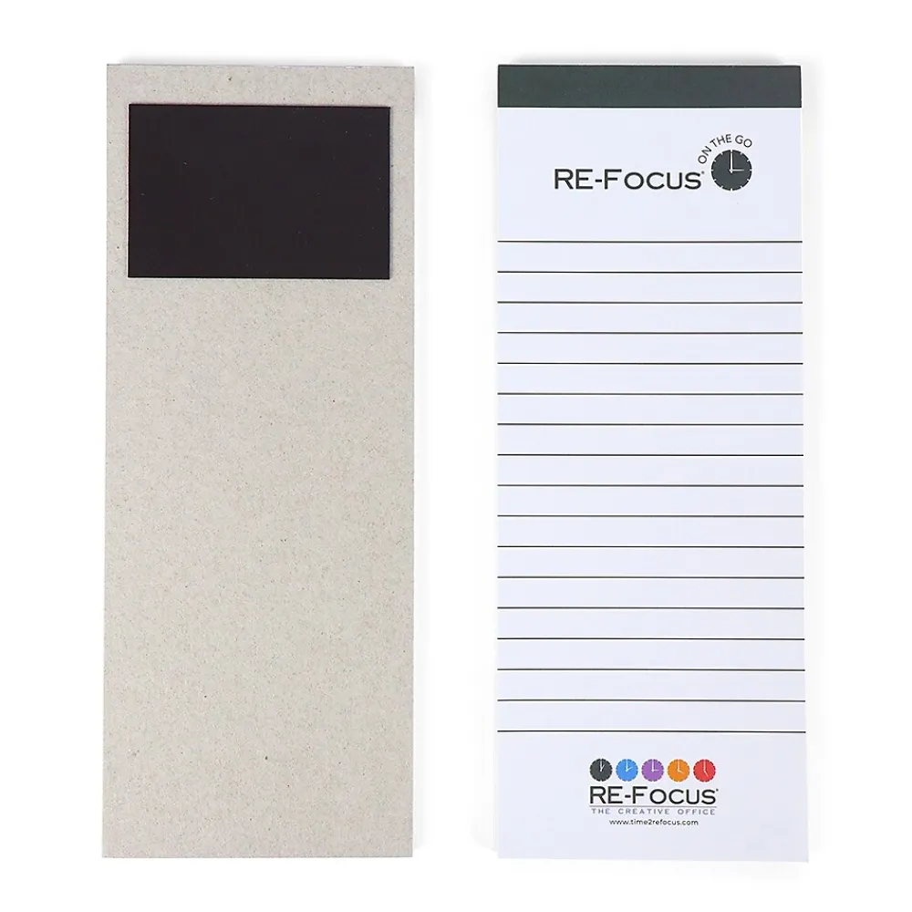 Notepads|RE-FOCUS THE CREATIVE OFFICE on the GO Notepad, 3.5" x 9", College Ruled, 50 Sheets/Pad, 3 Pads/Pack (83001)