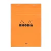 Notepads|Rhodia Classic French Paper Pads Ruled With Margin 6 In. X 8 1/4 In. Orange [Pack Of 4] (4PK-16600)