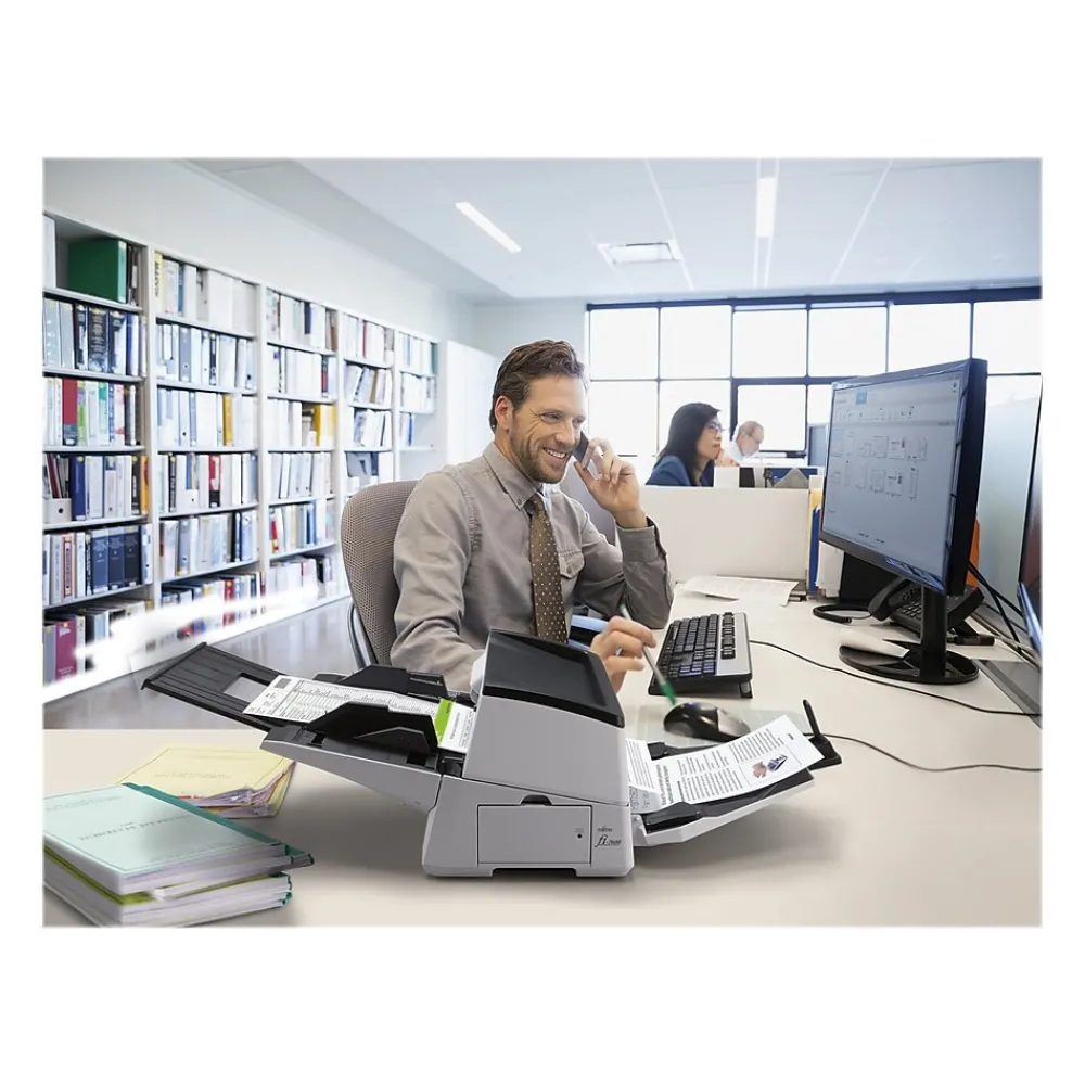 Ricoh fi-7600 Desktop Scanner, Black/White (PA03740-B505)