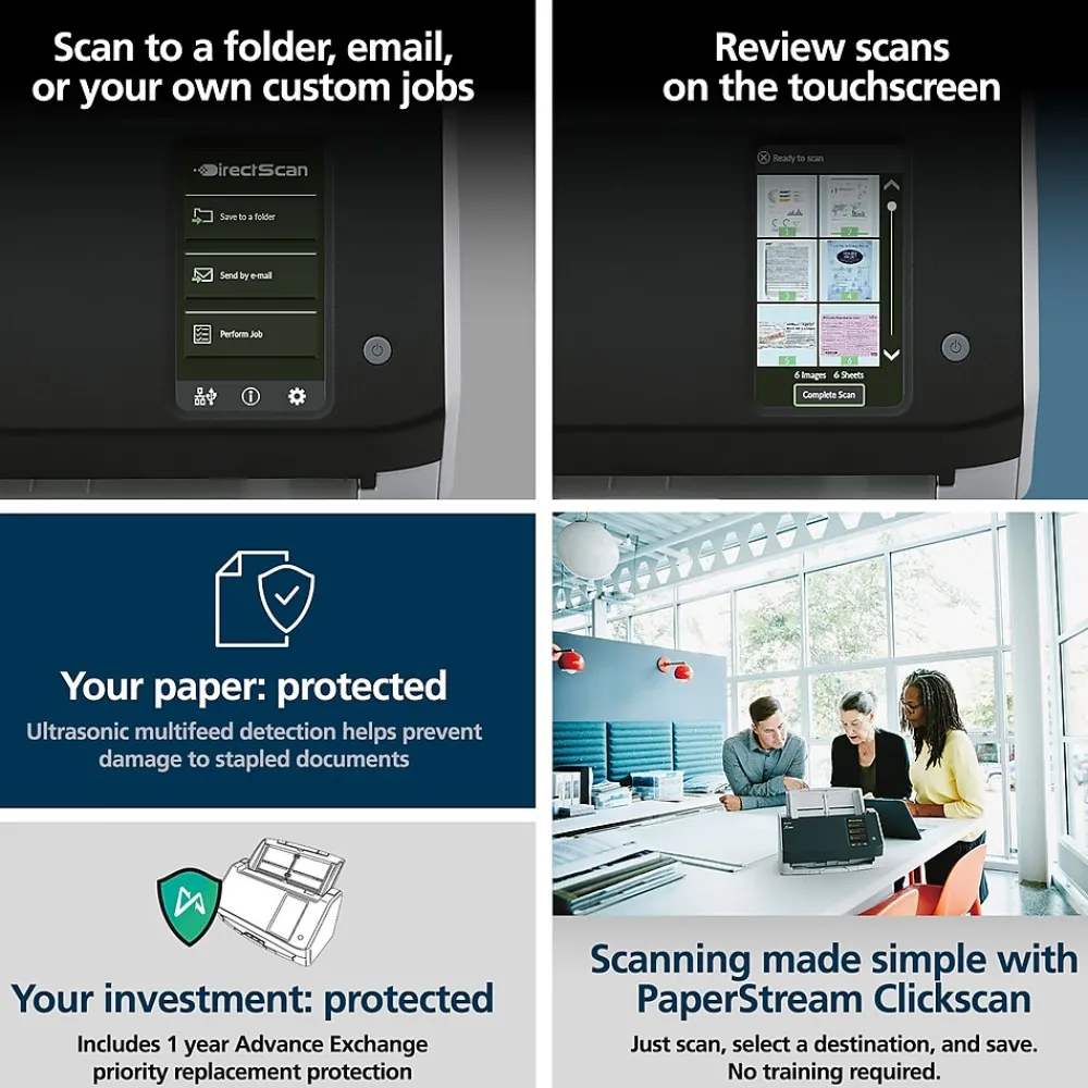 Ricoh fi-8040 Duplex Document Scanner, Black/Gray (PA03836-B005)