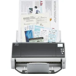 Ricoh fi-7460 PA03710-B055 Duplex Document Scanner, Black/White