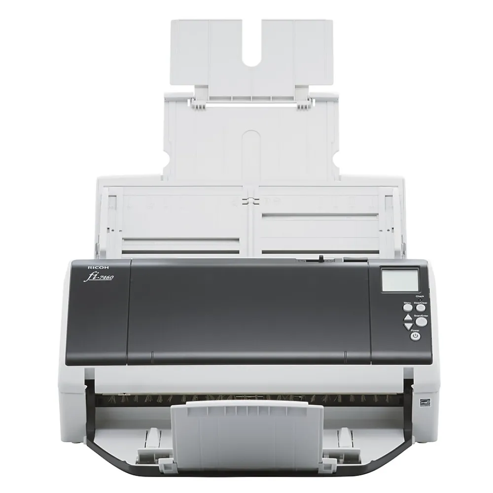 Ricoh fi-7460 PA03710-B055 Duplex Document Scanner, Black/White