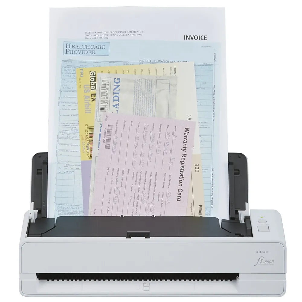 Ricoh Fi 800R PA03795-B005 Duplex Document Scanner, Gray/Black