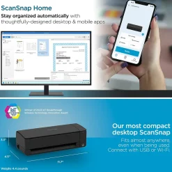 Ricoh ScanSnap IX1300 Wireless Duplex Document Scanner, Black (PA03805-B105)