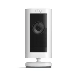 Ring Stick Up Cam Pro Battery Indoor/Outdoor HDR Security Camera, White (B09CKN55DW)