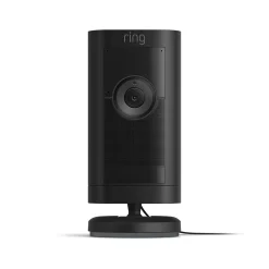 Ring Stick Up Cam Pro Plug In Indoor/Outdoor HDR Wired Security Camera, Black (B09CKJVYXP)