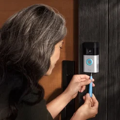 Ring  WiFi Wireless Battery Doorbell Pro, Satin Nickel (B0B2BY4ZG7)