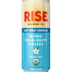 RISE Brewing Co. Oat Milk Vanilla Nitro Cold Brew Coffee, 7 oz., 12/Carton (FG-SS-014-007-012)
